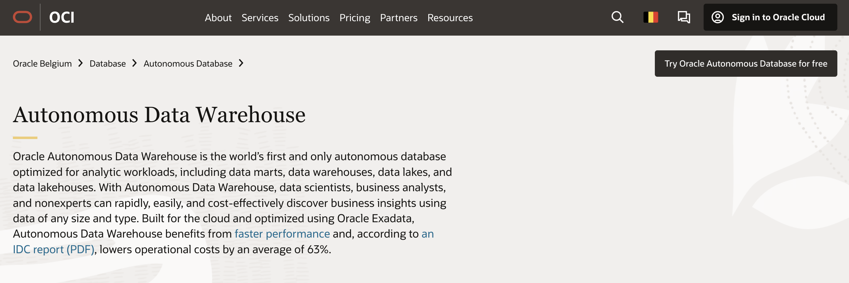 Oracle - Data Warehouse