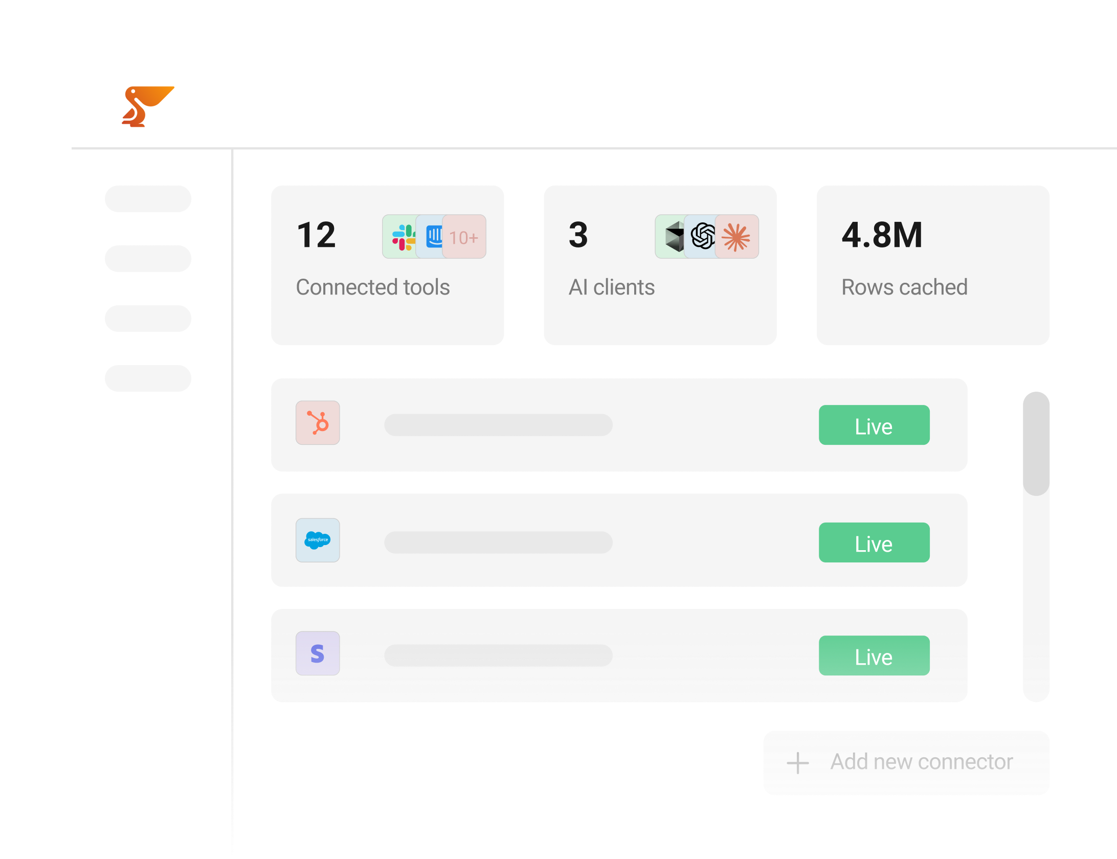 One hub between your tools & AI
