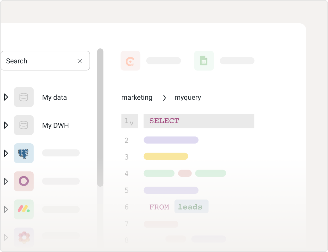 Spreadsheet UI