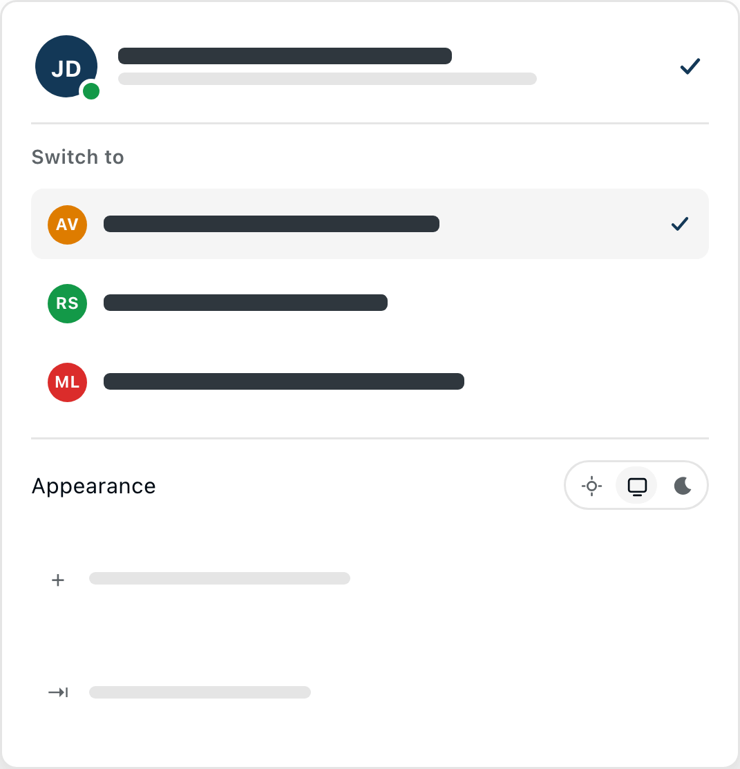 Instant account switching between Peliqan accounts in the summer release